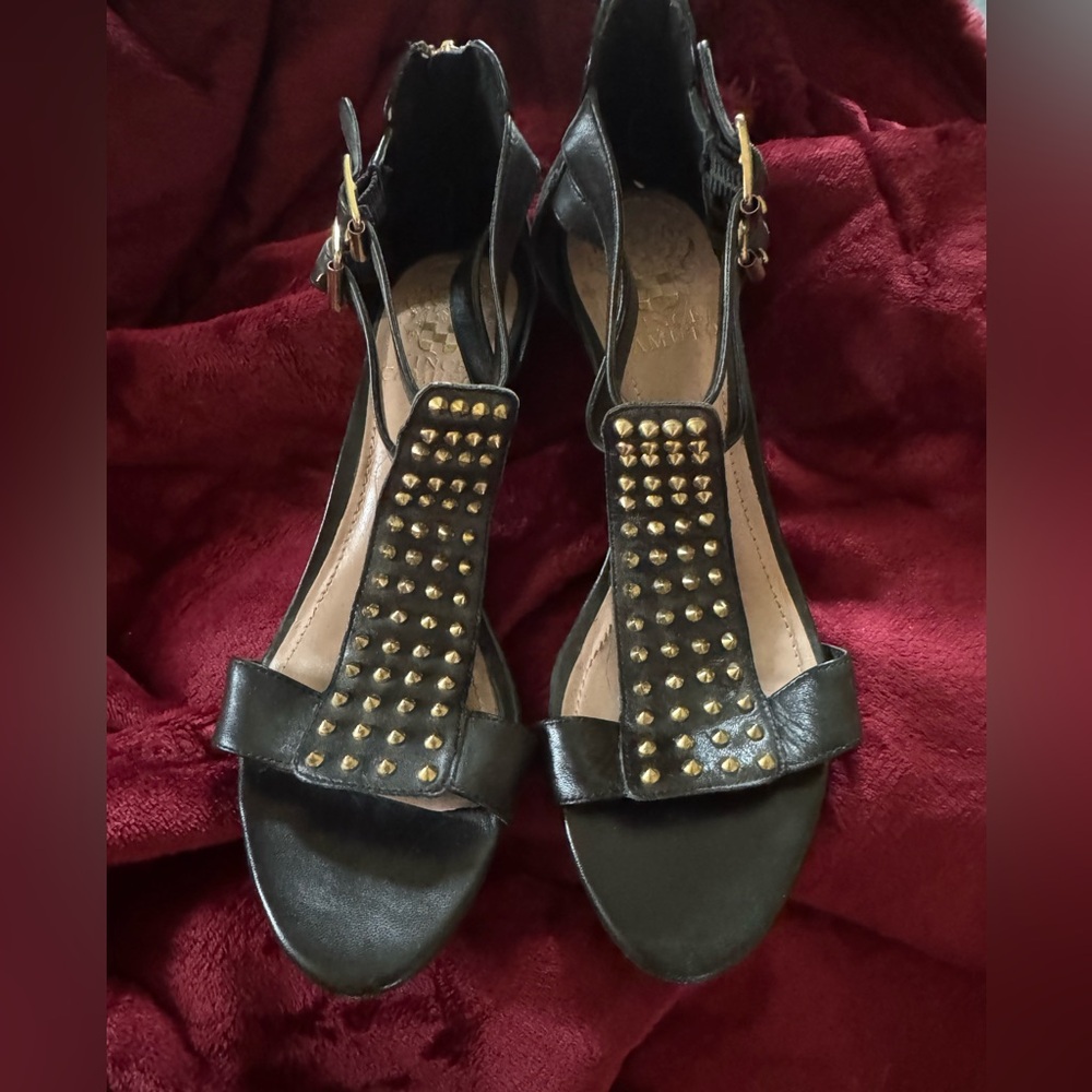 Vince Camuto leather studded heels